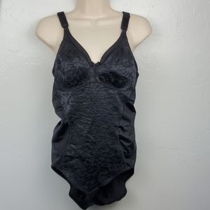 Black body suit lace stretch fabric size 38C